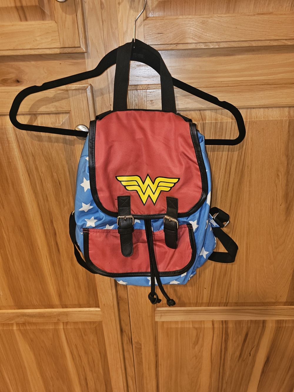 DC Comics Wonder Woman Backpack Purse in Red, Blue & Yellow